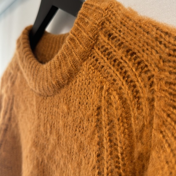 ASOS Women’s Heavy Knit Sweater Size 6 Orange Tan Cozy Oversized Layering Piece - Picture 6 of 7